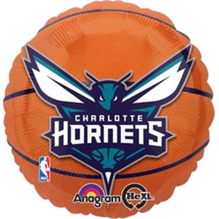 Anagram 65654 Helium Charlotte Hornets Flat Foil Balloon - Pack Of 5